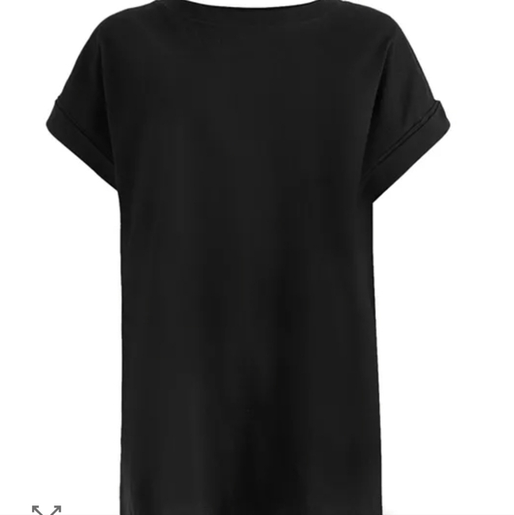 All Saints Black Top with Chain Back Detail/Size M/L/NWT - Picture 3 of 8